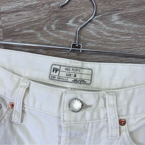 Free people Lacey stilt cream distressed jeans ankle - Picture 8 of 9